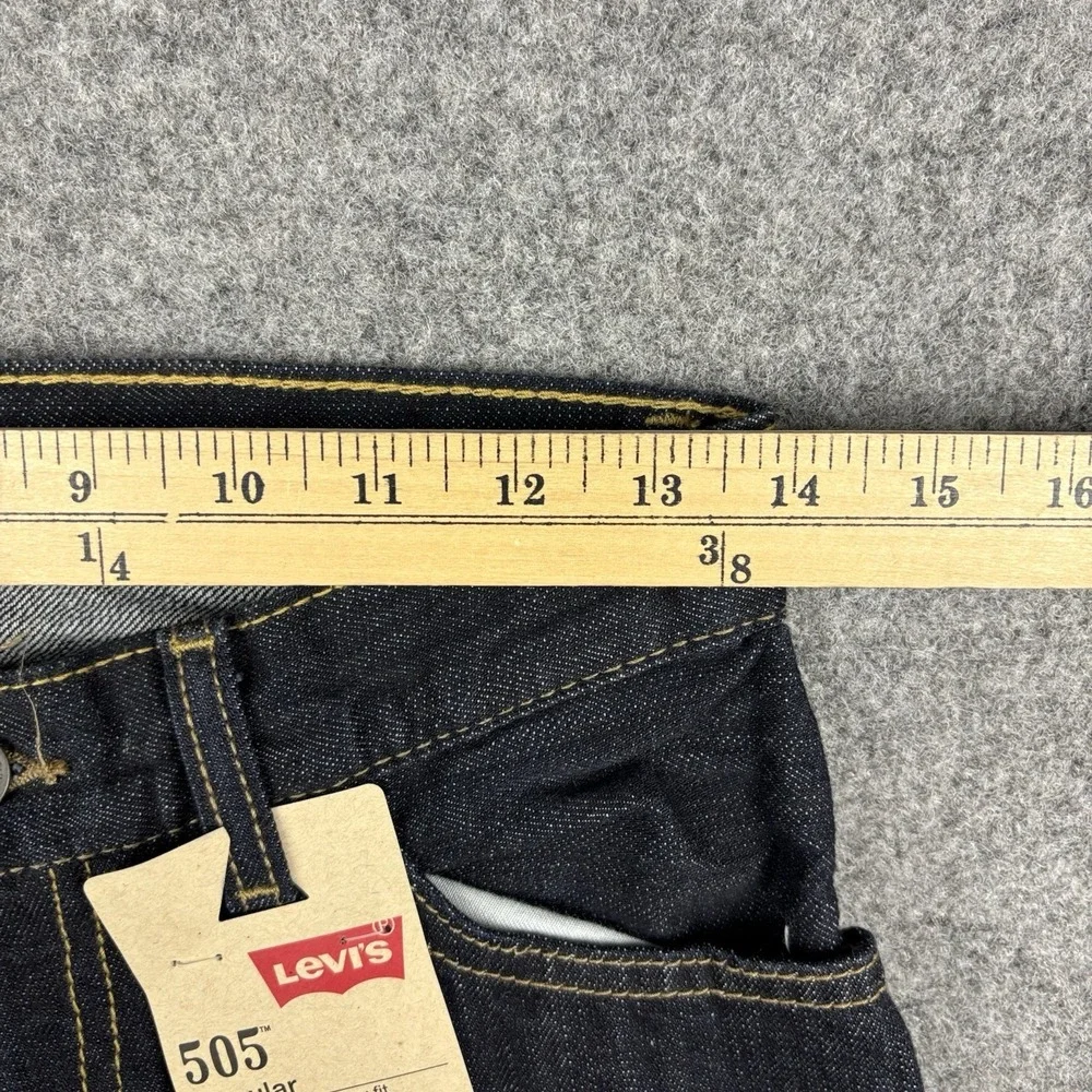 Levi's 505 Jeans Boys Youth 14 Regular NWT Straight‎ Leg Dark Wash Blue Denim